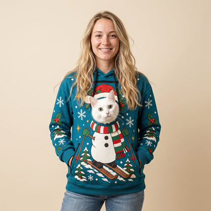 PeekaPurr™ Christmas Cat Pouch Hoodie